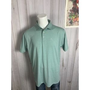 ⛳️Rhoback Shirt Green Striped Mens Short Sleeve Golf Shirt Polo Size XXL - EUC!